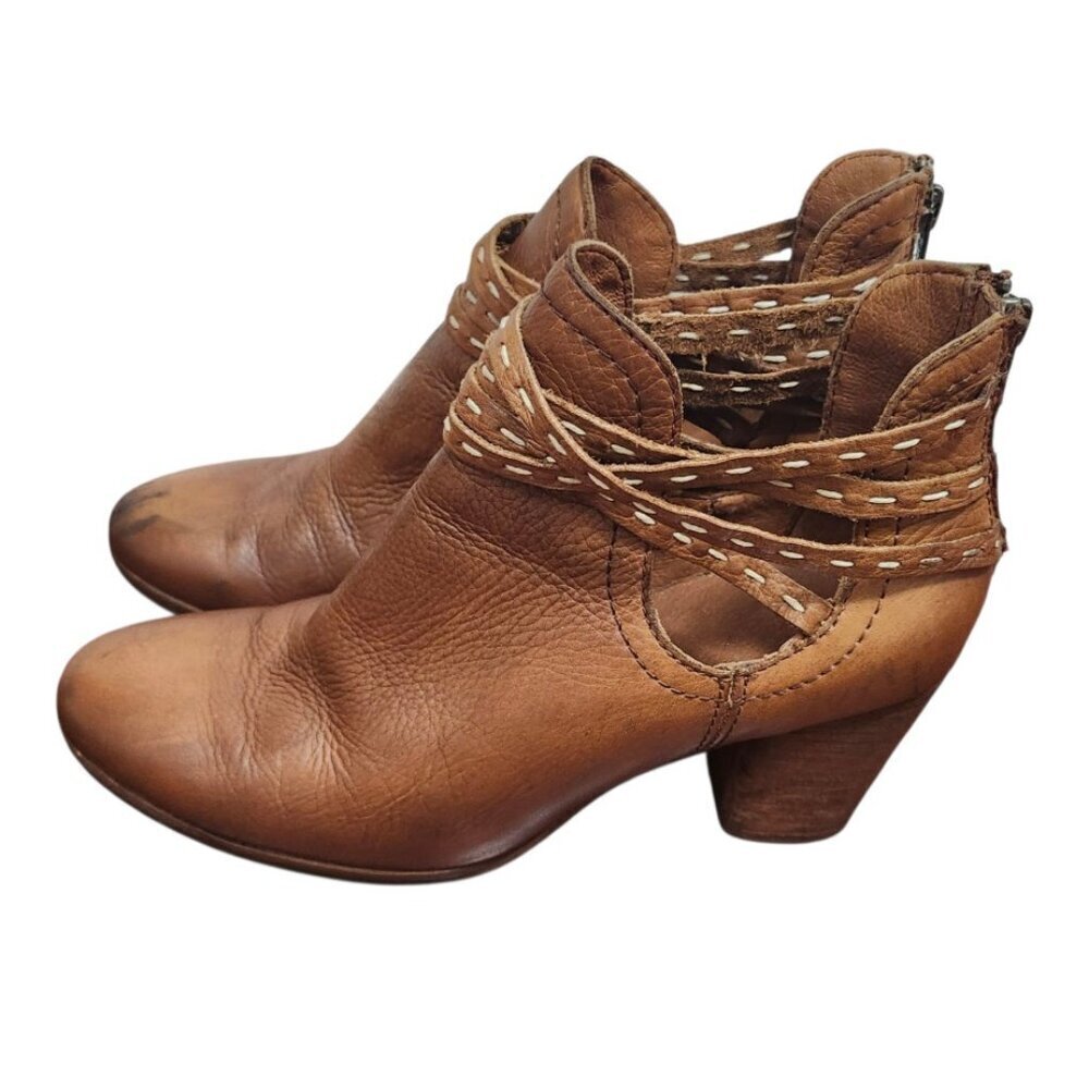 Frye Womens Naomi Pickstitch Shootie Ankle Bootie Size 7.5 Whiskey Boho Rodeo - Picture 6 of 13